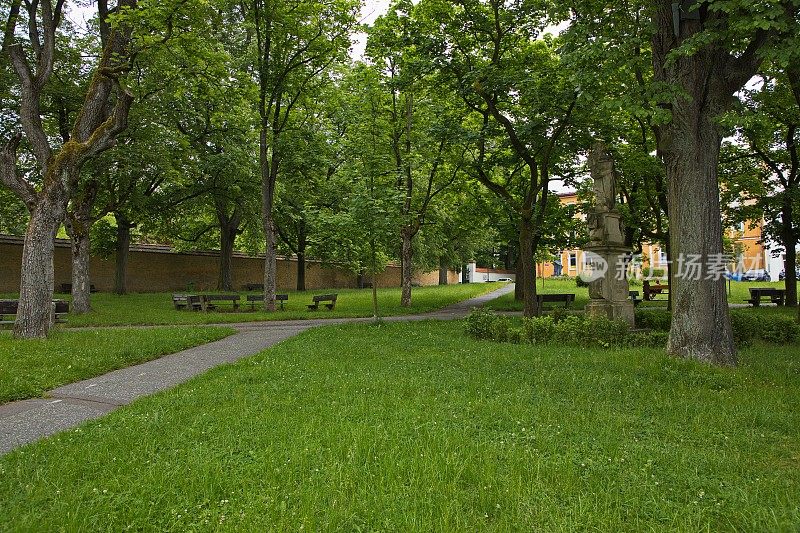 Public park in Rychnov nad Kněžnou, Hradec Králové Region, Czech Republic, Europe